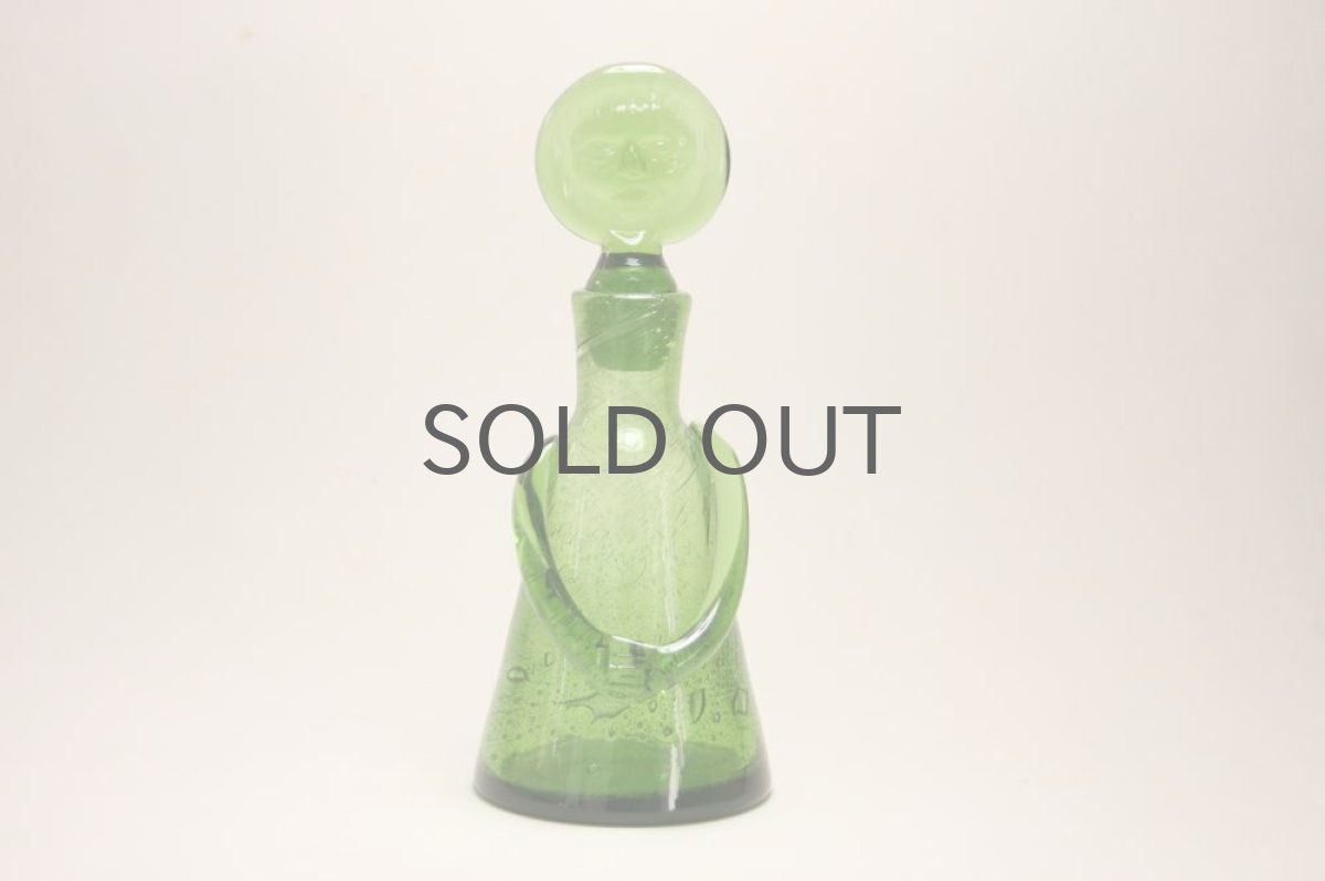 画像4: Erik Hoglundエリックホグラン  ガラス ひとがた デキャンタグリーン (4)