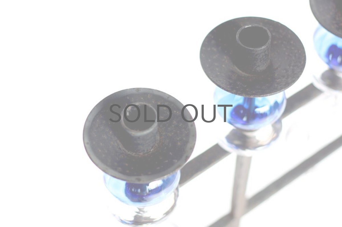 画像5: Erik HoglundエリックホグランBODA ガラスキャンドスタンド　ブルー２段５連 (5)