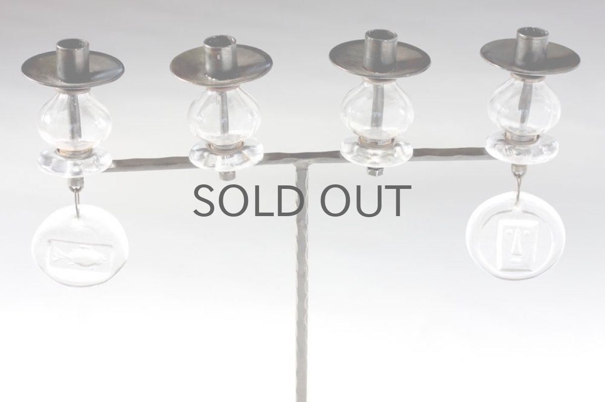 画像2: Erik Hoglundエリックホグラン BODA社製 ガラスキャンドスタンド クリア4連 (2)