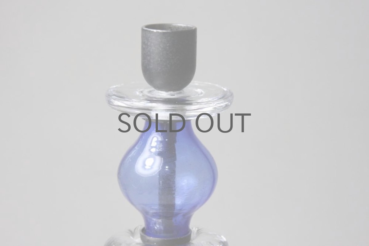 画像2: Erik Hoglund/エリックホグラン/BODA社製/ガラスキャンドルホルダー/2連ブルー (2)