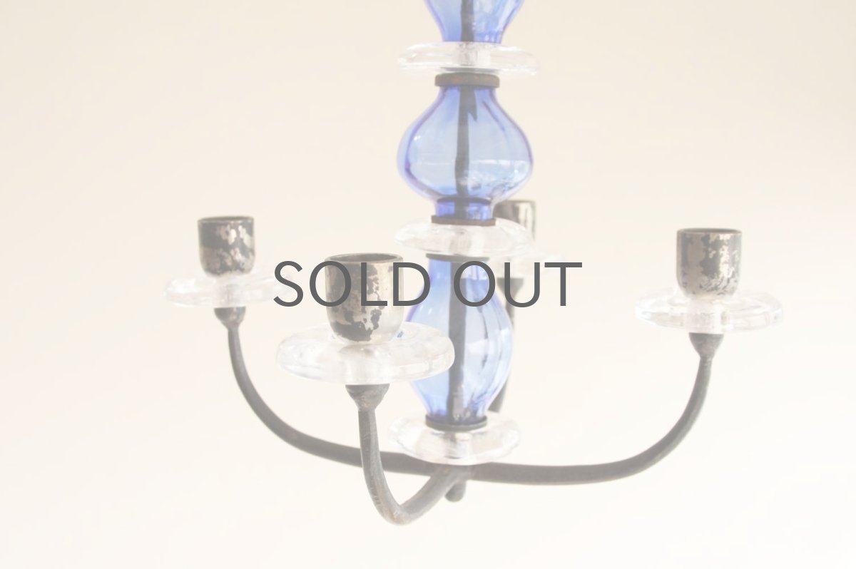 画像2: Erik Hoglundエリックホグラン BODA社製　ガラスキャンドル　シャンデリア　3連 (2)