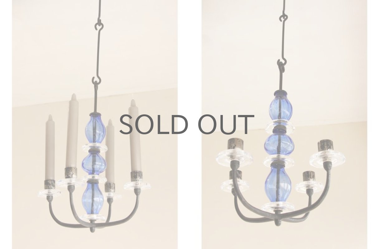 画像3: Erik Hoglundエリックホグラン BODA社製　ガラスキャンドル　シャンデリア　3連 (3)