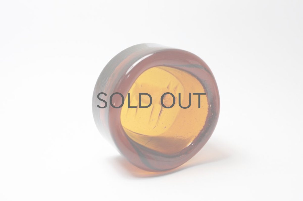 画像2: Erik Hoglund/エリックホグラン /ガラス/ネコのアッシュトレイ/アンバー (2)