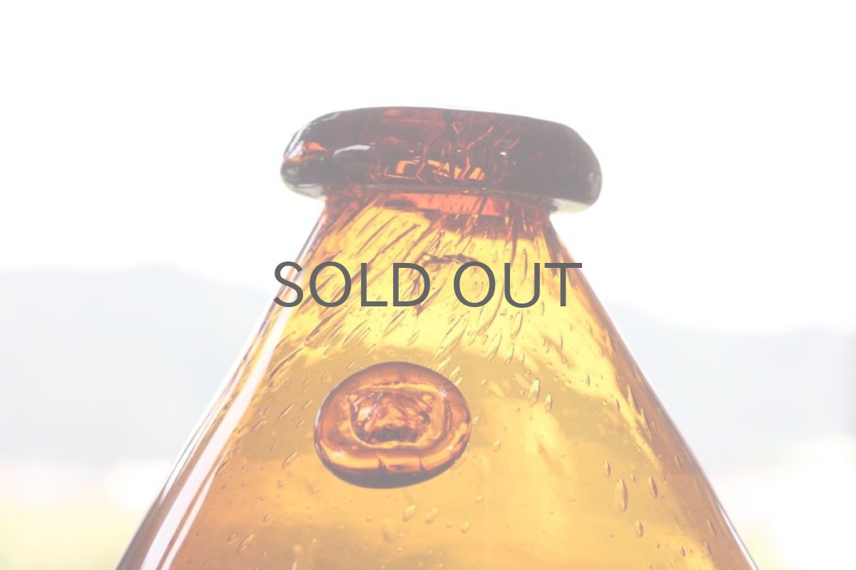 画像2: Erik Hoglund/エリックホグラン/気泡入り/アンバーボトル (2)