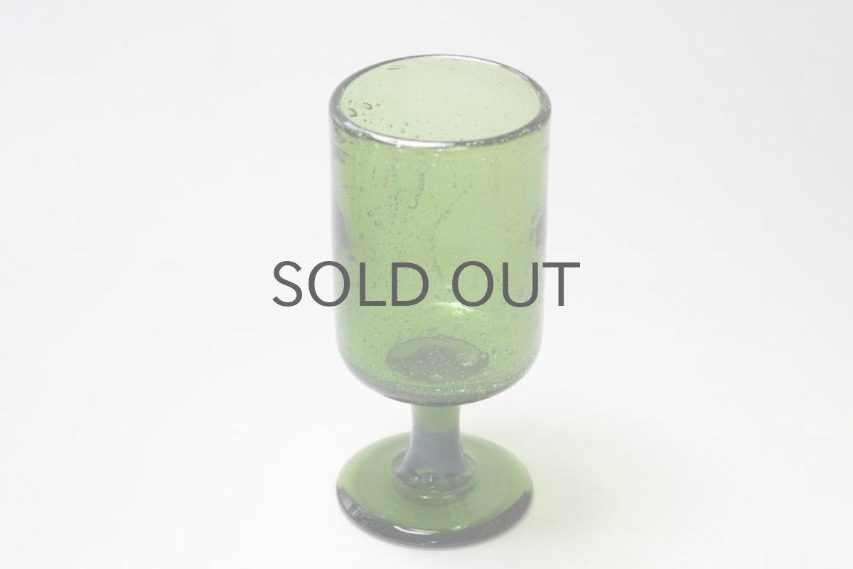 画像2: ErikHoglund/エリックホグラン/気泡入りゴブレット/グリーン (2)