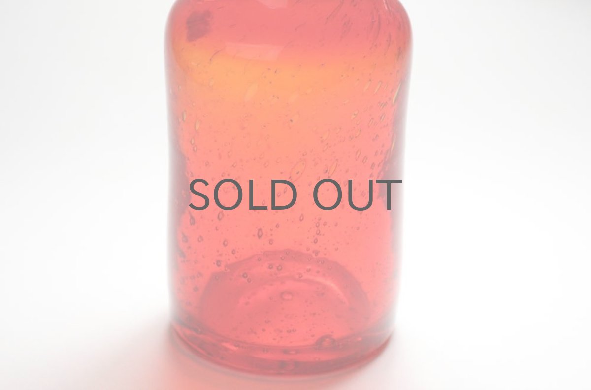 画像3: ErikHoglundエリックホグラン アンバー 気泡入り レッドボトル (3)