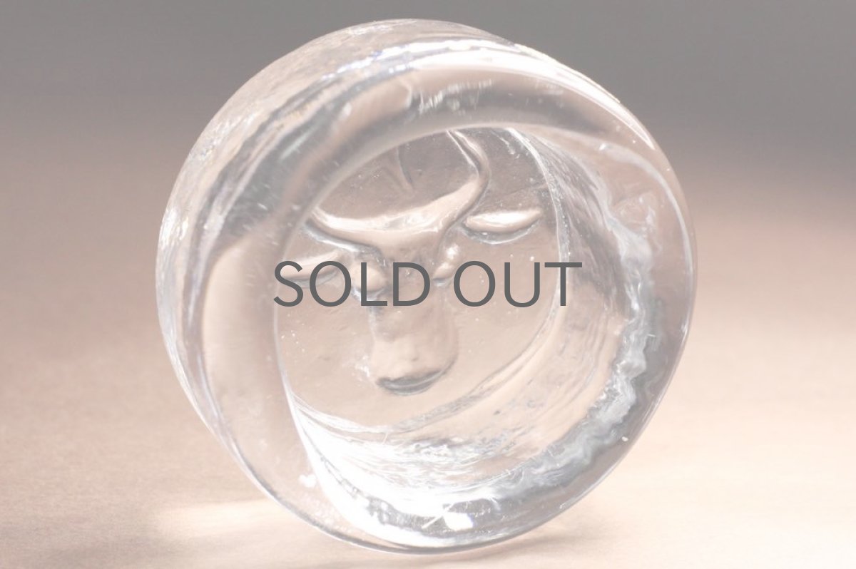 画像3: ErikHoglundエリックホグラン  ガラス 牛クリアーアシュトレイ  (3)