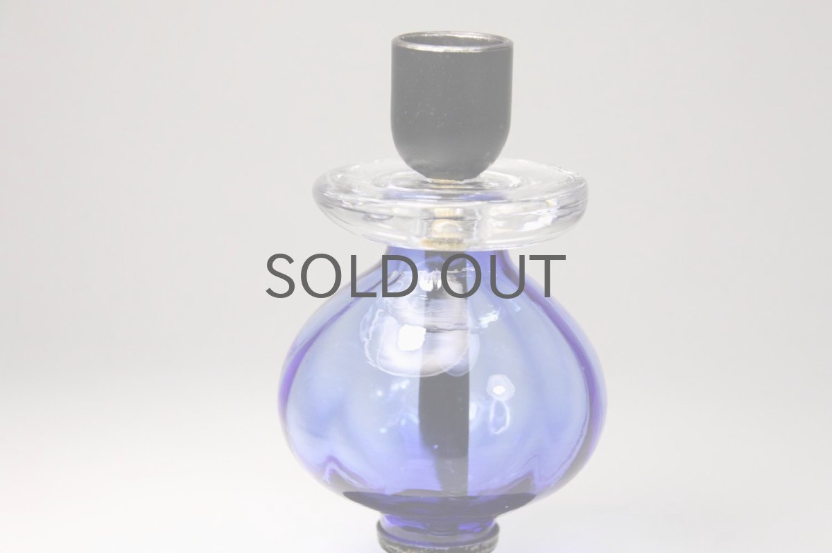 画像2: 北欧ビンテージ雑貨/Erik Hoglund/エリックホグラン/BODA社製/ガラスキャンドルホルダー/ブルー/Sサイズ/No.1 (2)