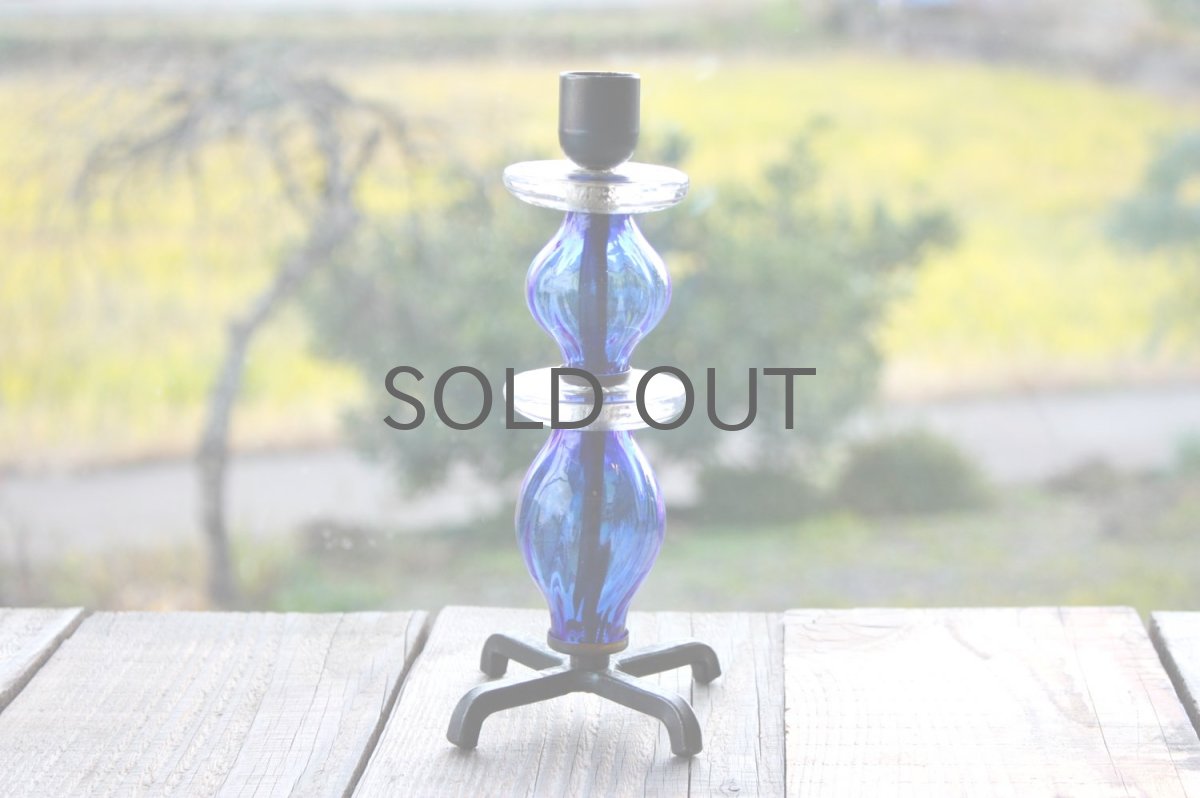 画像6: Erik Hoglund/エリックホグラン/BODA社製/ガラスキャンドルホルダー/2連ブルー (6)