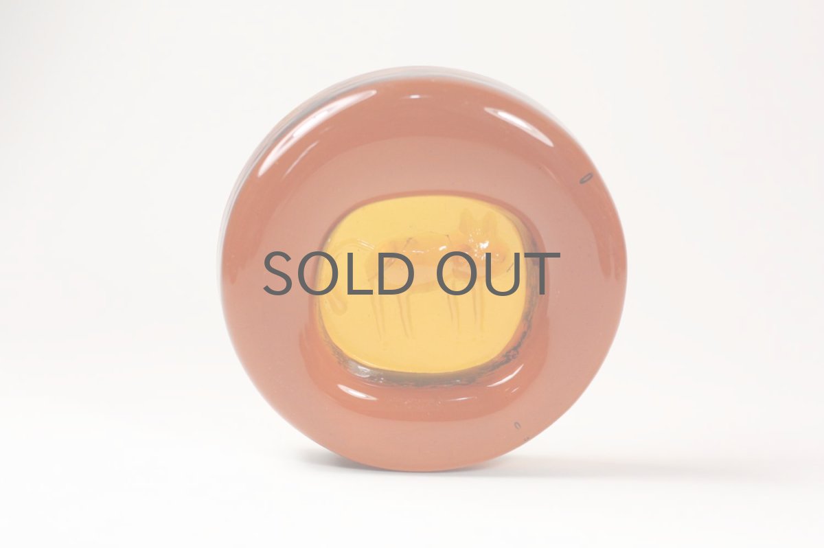 画像4: Erik Hoglund/エリックホグラン/ガラス/アッシュトレイ/アンバー/ネコ/Mサイズ/No.1 (4)