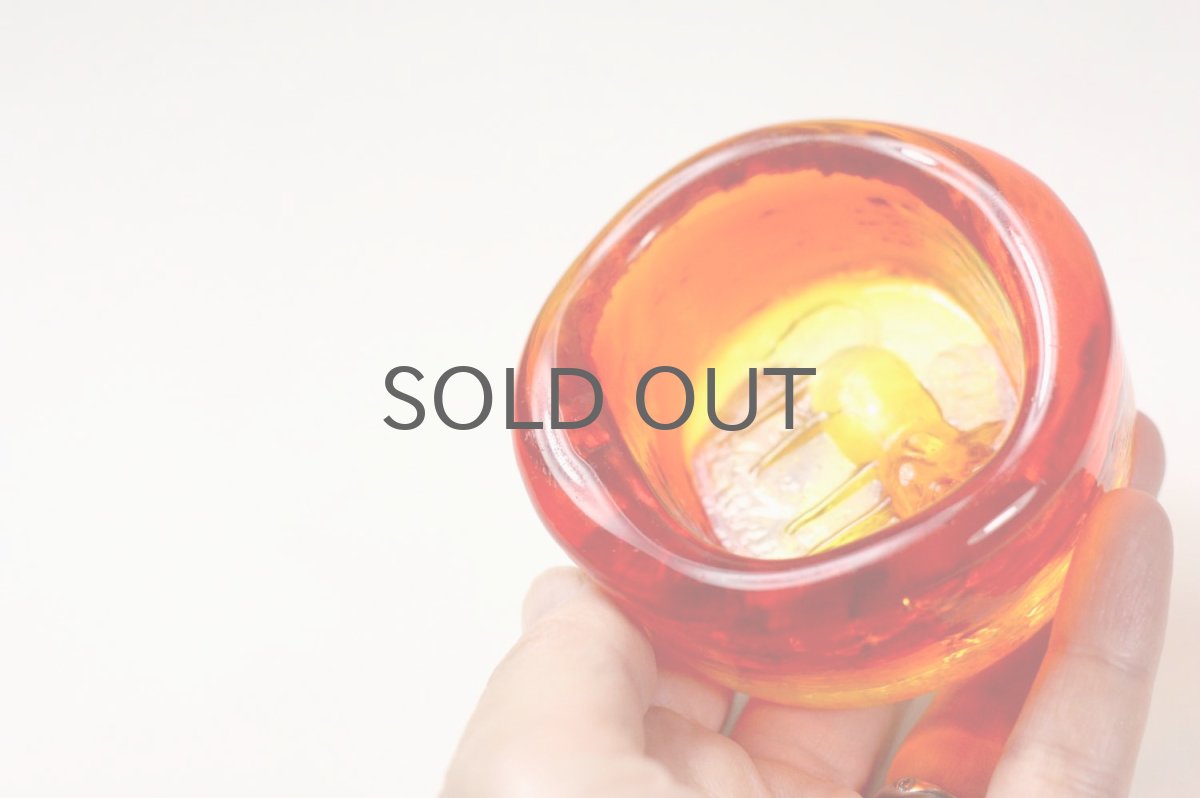 画像4: Erik Hoglund/エリックホグラン/ガラス/アッシュトレイ/オレンジ/ネコ/Sサイズ (4)