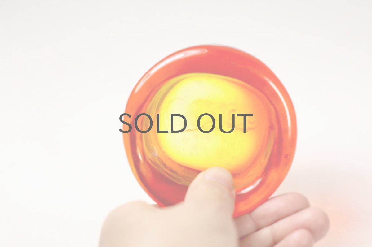 画像3: Erik Hoglund/エリックホグラン/ガラス/アッシュトレイ/オレンジ/ネコ/Sサイズ (3)