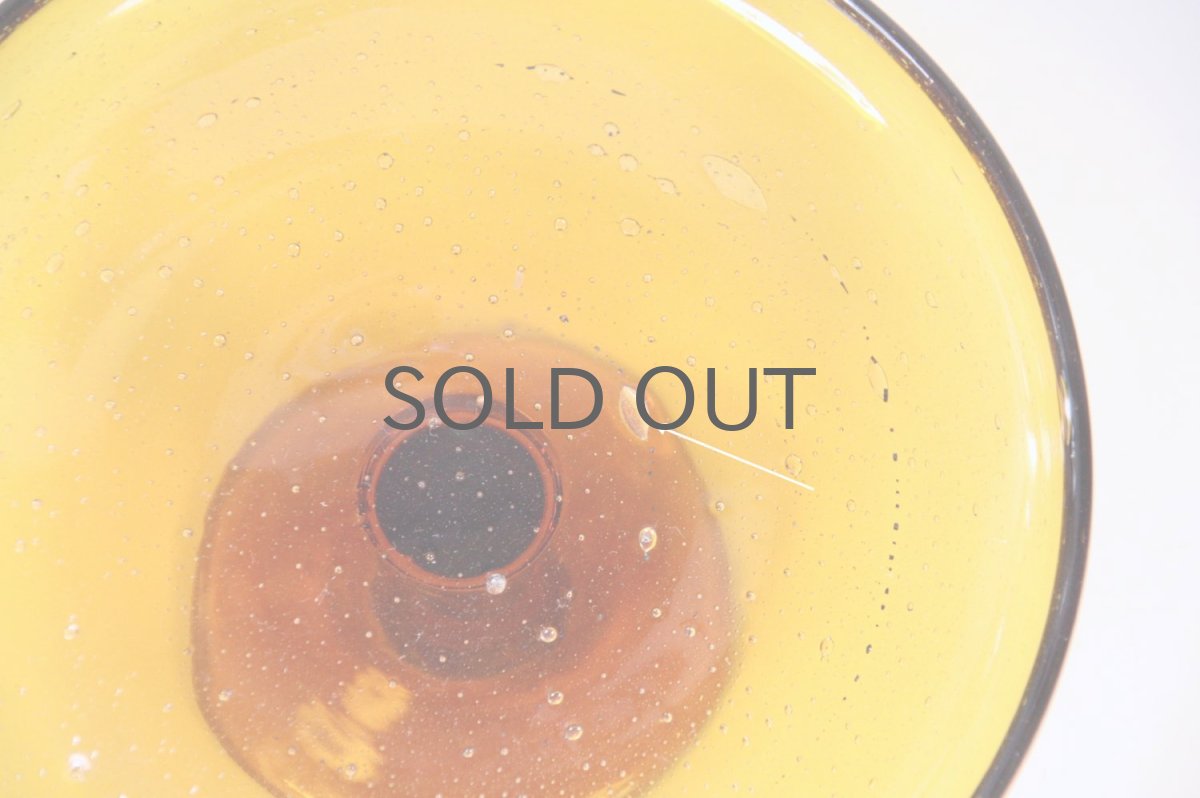 画像4: Erik Hoglund/エリックホグラン/気泡入り/高台皿/ケーキスタンド/アンバー (4)