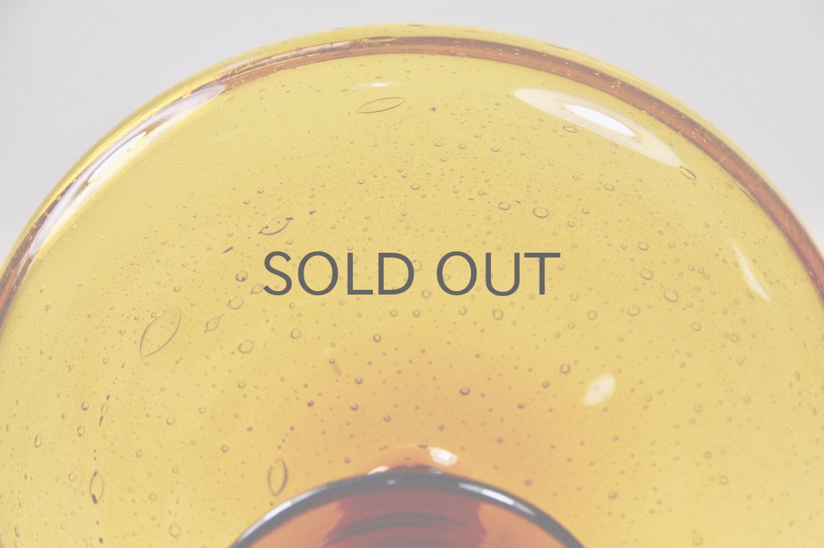 画像5: Erik Hoglund/エリックホグラン/気泡入り/高台皿/ケーキスタンド/アンバー (5)