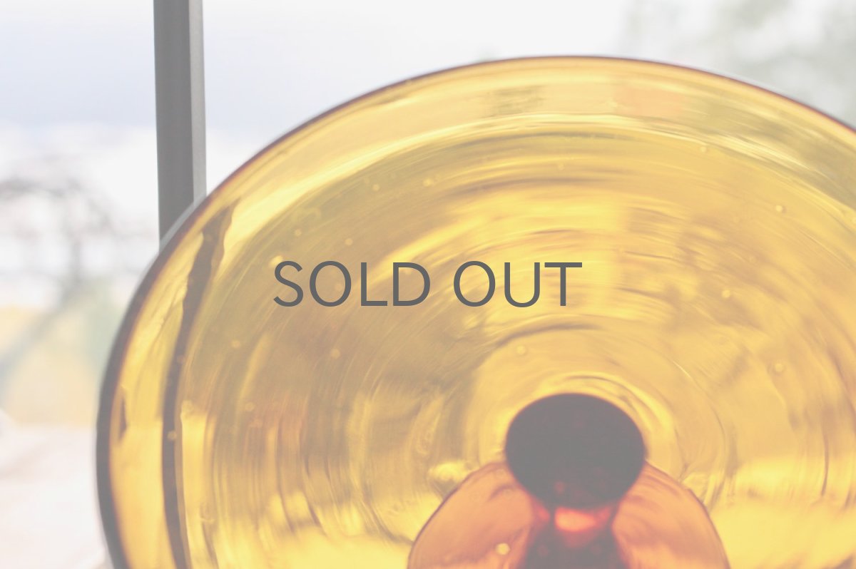 画像2: Erik Hoglund/エリックホグラン/気泡入り/高台皿/ケーキスタンド/アンバー (2)