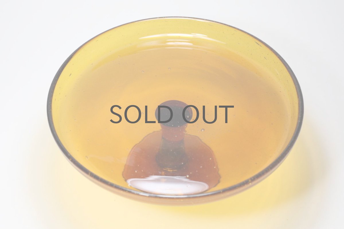 画像5: Erik Hoglund/エリックホグラン/気泡入り/高台皿/ケーキスタンド/アンバー (5)