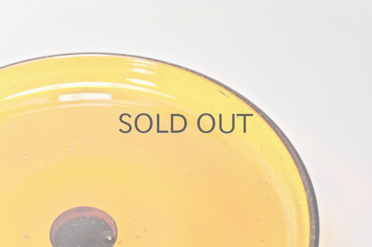 画像6: Erik Hoglund/エリックホグラン/気泡入り/高台皿/ケーキスタンド/アンバー (6)