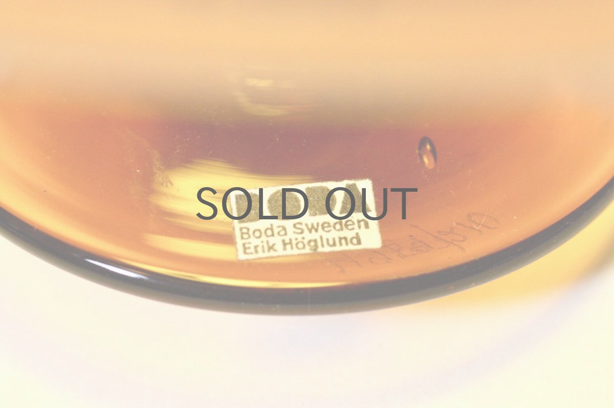 画像8: Erik Hoglund/エリックホグラン/気泡入り/高台皿/ケーキスタンド/アンバー (8)
