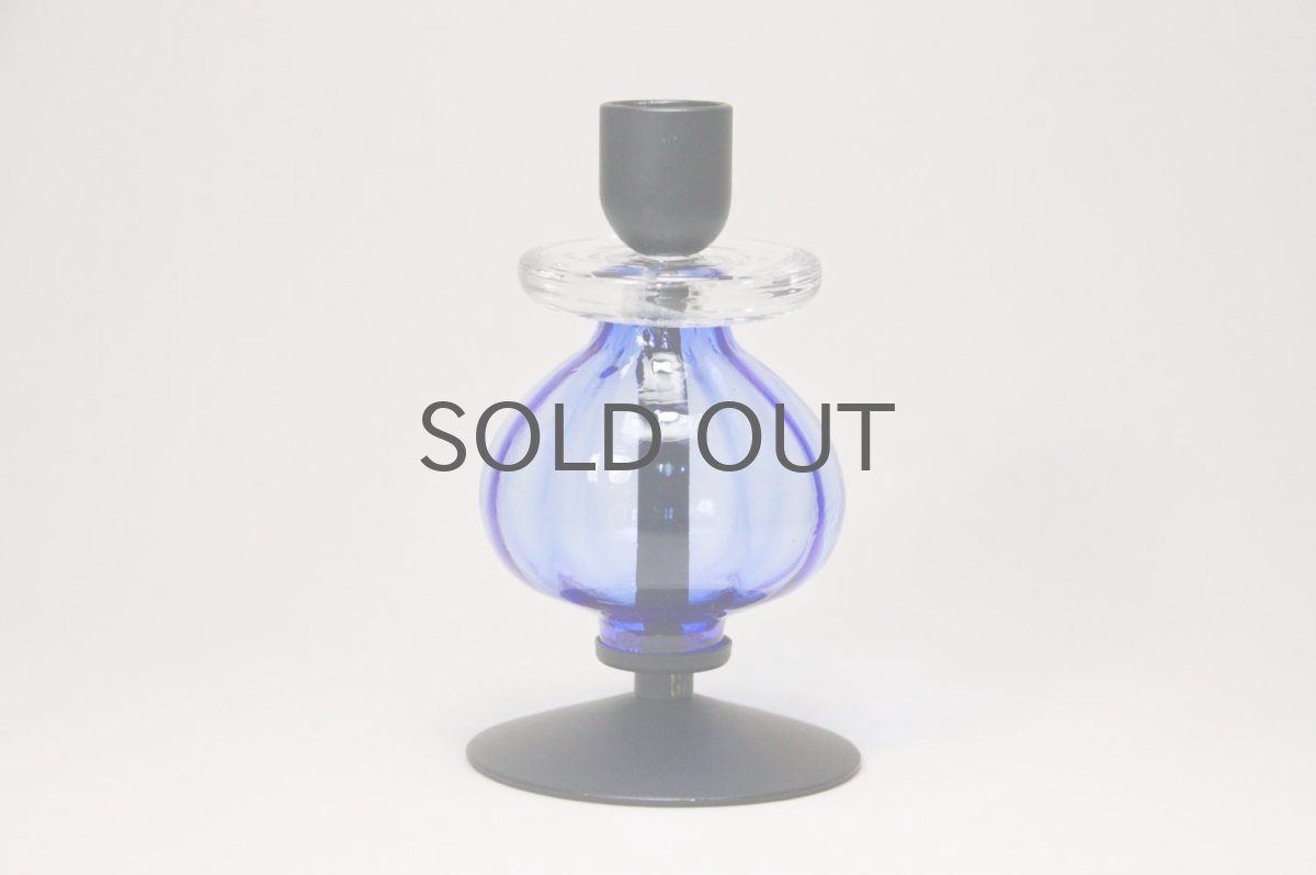画像3: 北欧ビンテージ雑貨/Erik Hoglund/エリックホグラン/BODA社製/ガラスキャンドルホルダー/ブルー/Sサイズ (3)