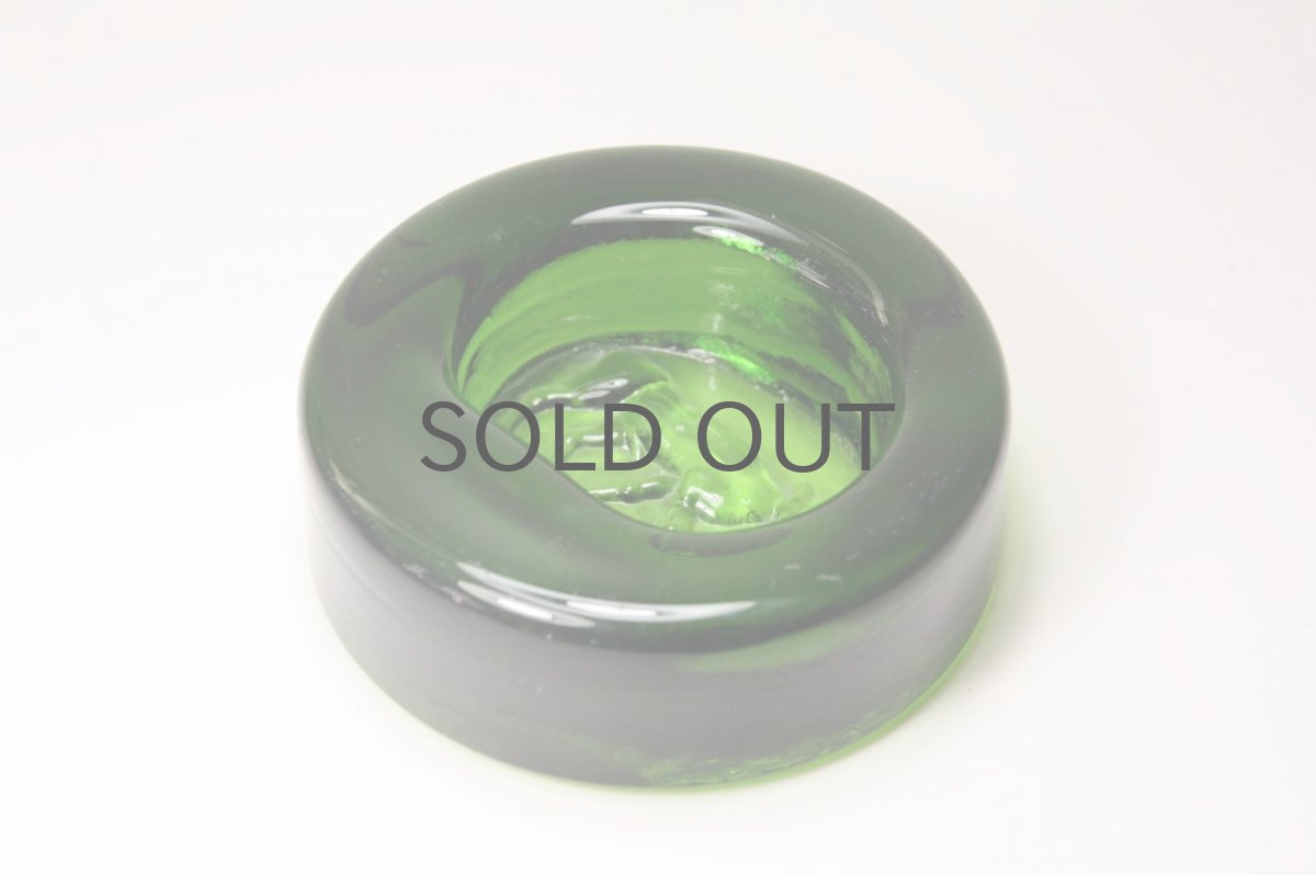 画像4: 北欧ビンテージ雑貨/Erik Hoglund/エリックホグラン/BODA社製/ガラスアッシュトレイ/バッファロー/グリーン/Lサイズ (4)