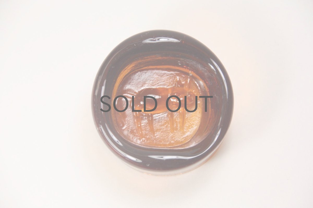 画像3: 北欧ビンテージ雑貨/Erik Hoglund/エリックホグラン/BODA社製/ガラスアッシュトレイ/ネコ/アンバー (3)