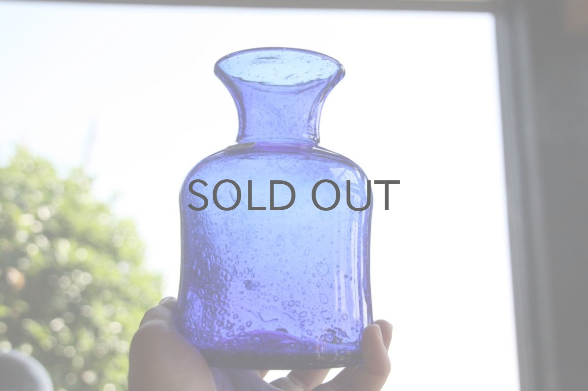 画像5: Erik Hoglund/エリックホグラン/ BODA社製/ガラス/気泡入り/ボトル/ブルー (5)