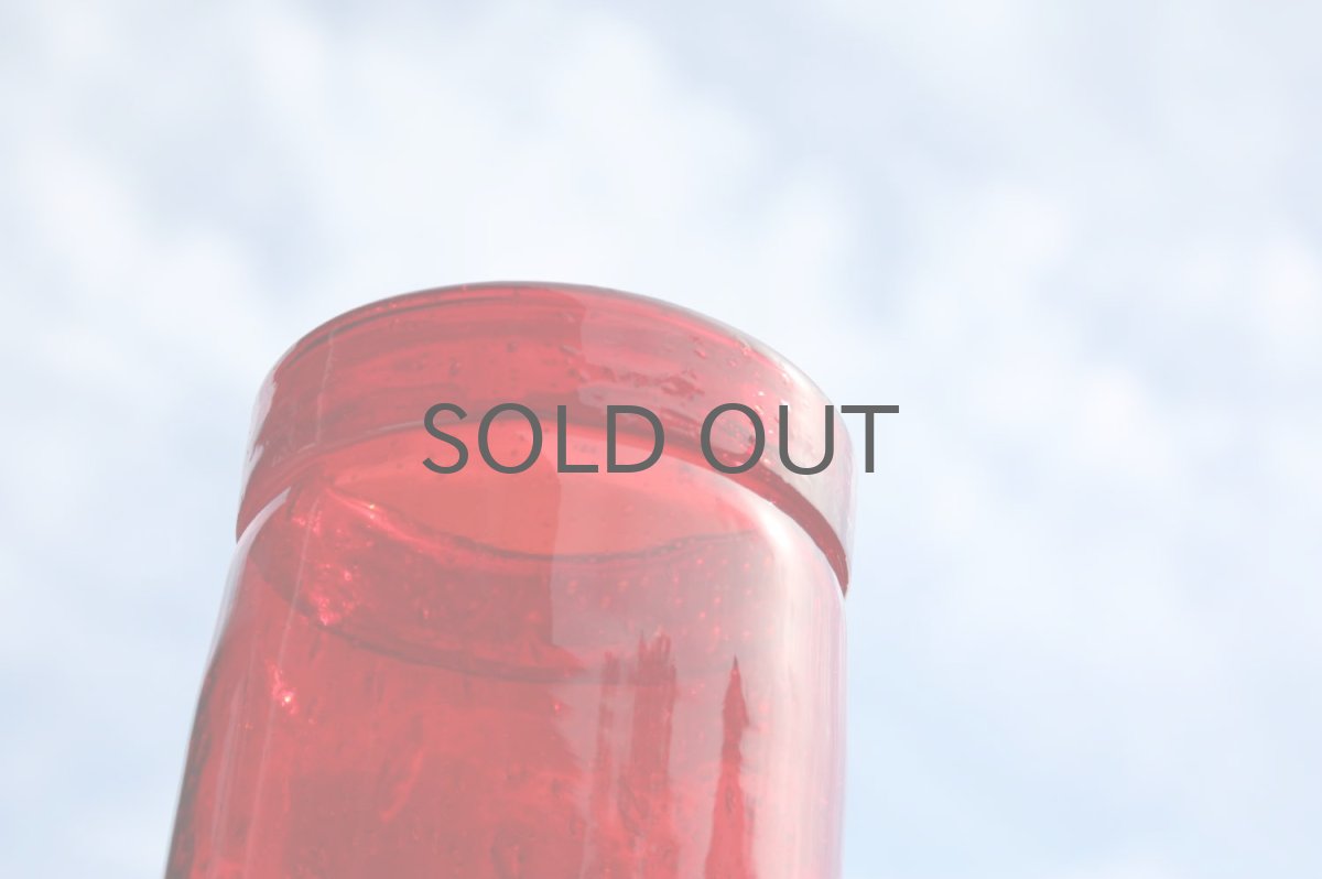 画像7: 北欧ビンテージ/Erik Hoglund/エリックホグラン/ 気泡入り/レッド/ボトル (7)