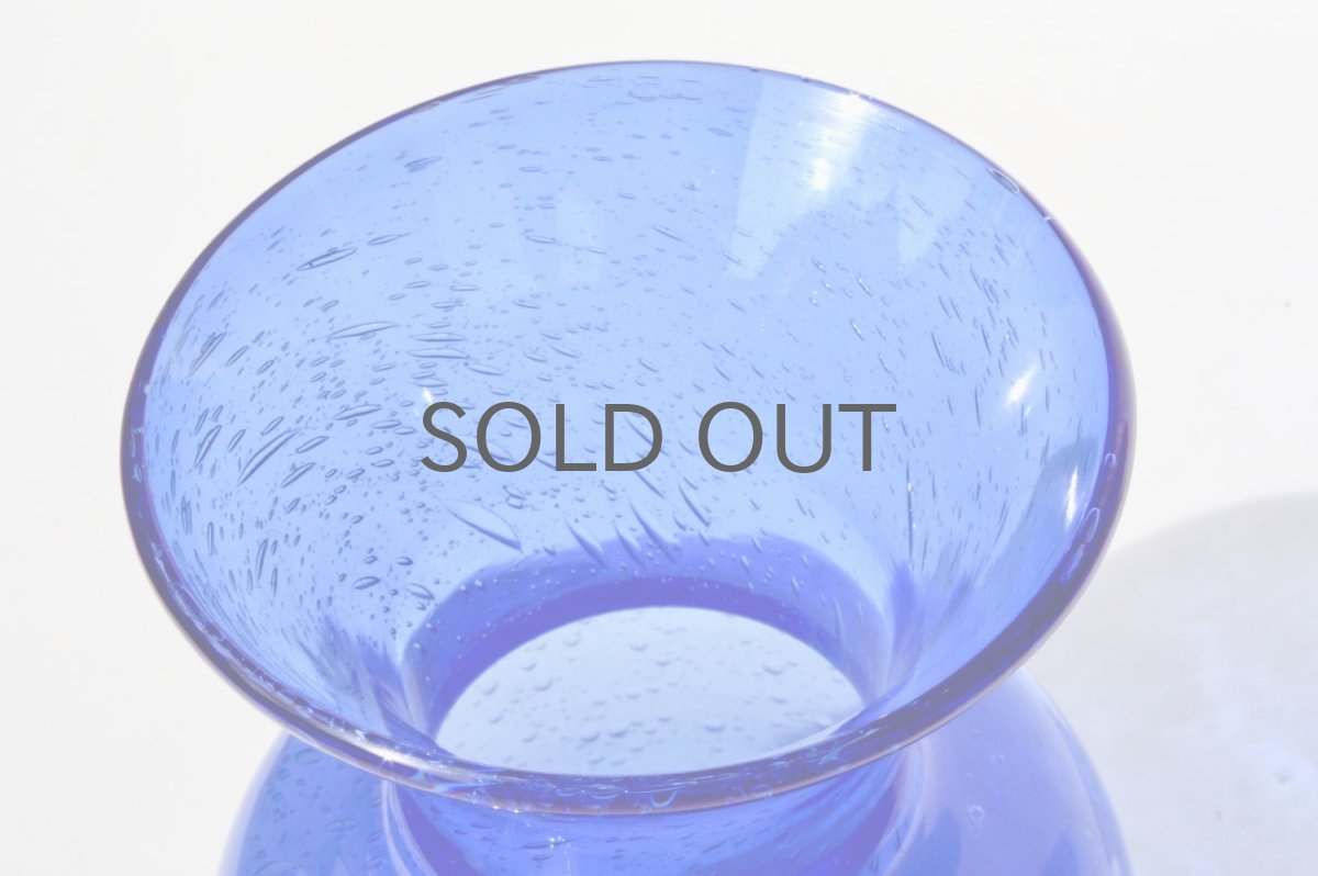 画像2: 北欧ビンテージ/Erik Hoglund/エリックホグラン/ 気泡入り/ボトル/ブルー (2)