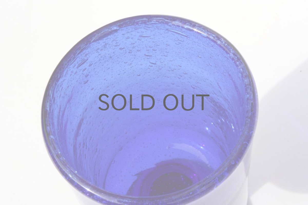 画像2: 北欧ビンテージ/Erik Hoglund/エリックホグラン/ 気泡入り/ゴブレット/ブルー (2)