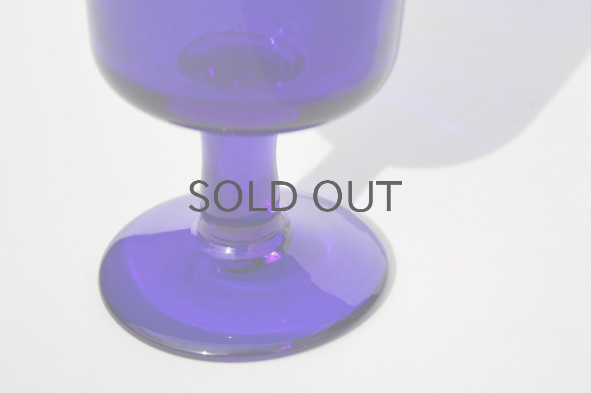 画像4: 北欧ビンテージ/Erik Hoglund/エリックホグラン/ 気泡入り/ゴブレット/ブルー (4)