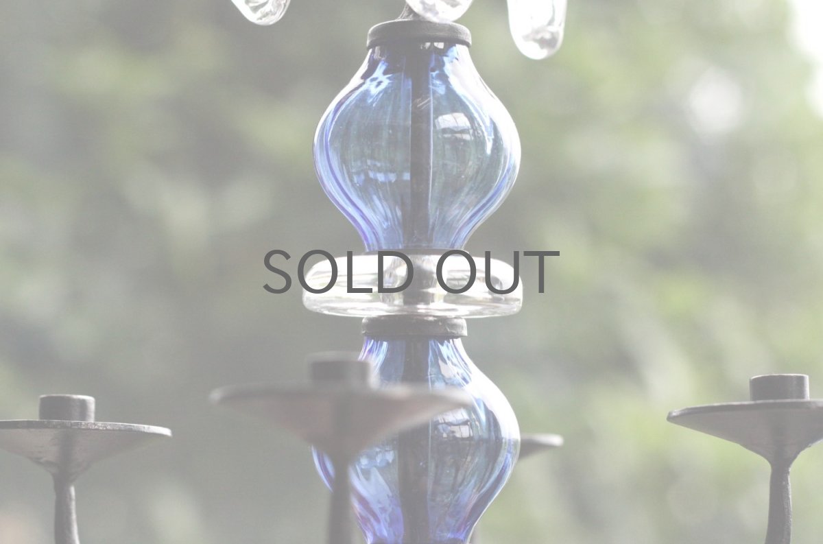 画像3: Erik Hoglund/エリックホグラン/BODA社製/ガラスキャンドル/シャンデリア/2連/ブルー (3)