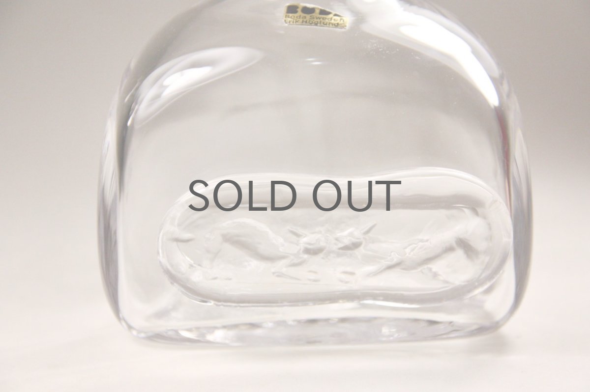 画像2: 北欧ビンテージ/Erik Hoglund/エリックホグラン/ BODA社製/ガラス/ボトル/クリア/L (2)