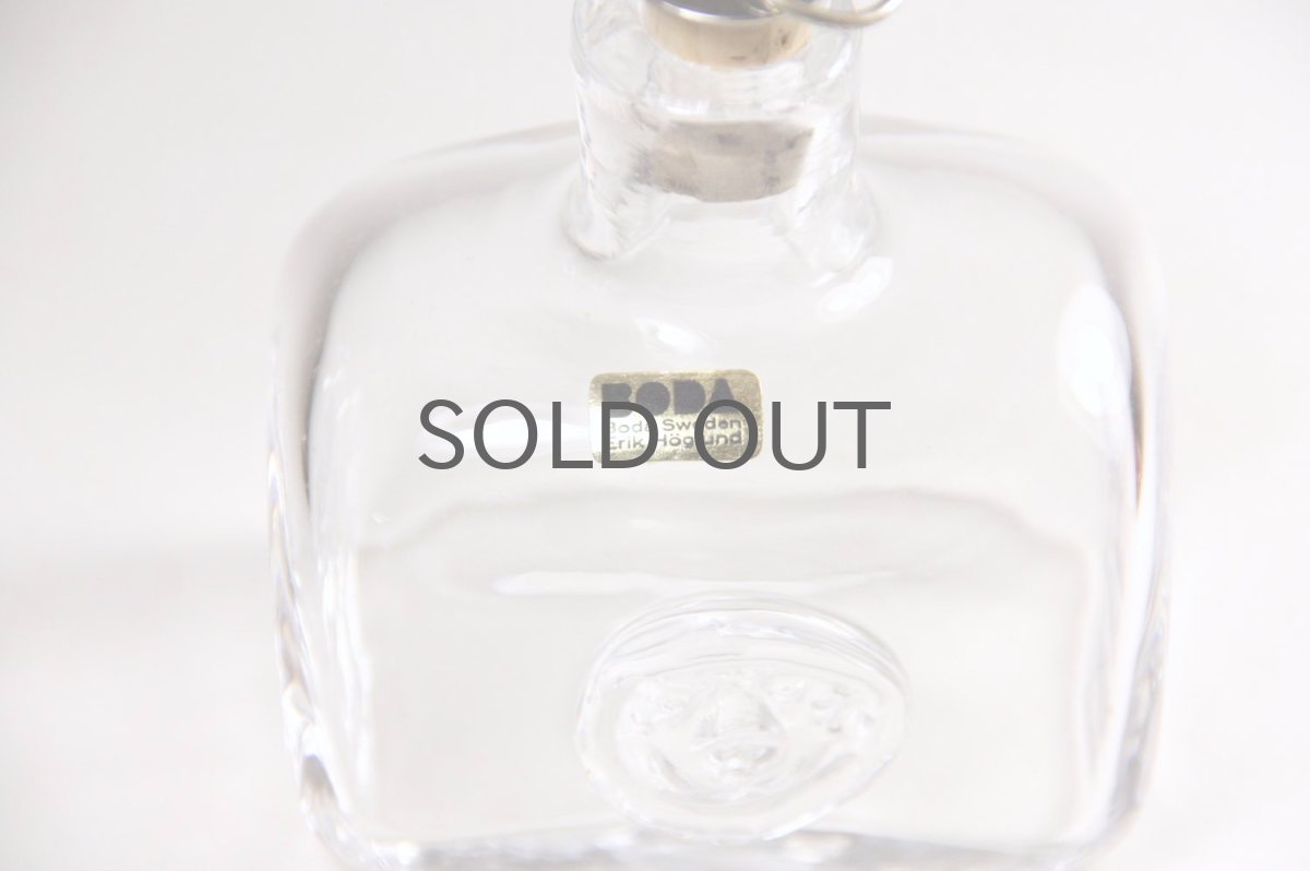 画像2: 北欧ビンテージ/Erik Hoglund/エリックホグラン/ BODA社製/ガラス/ボトル/クリア/M (2)