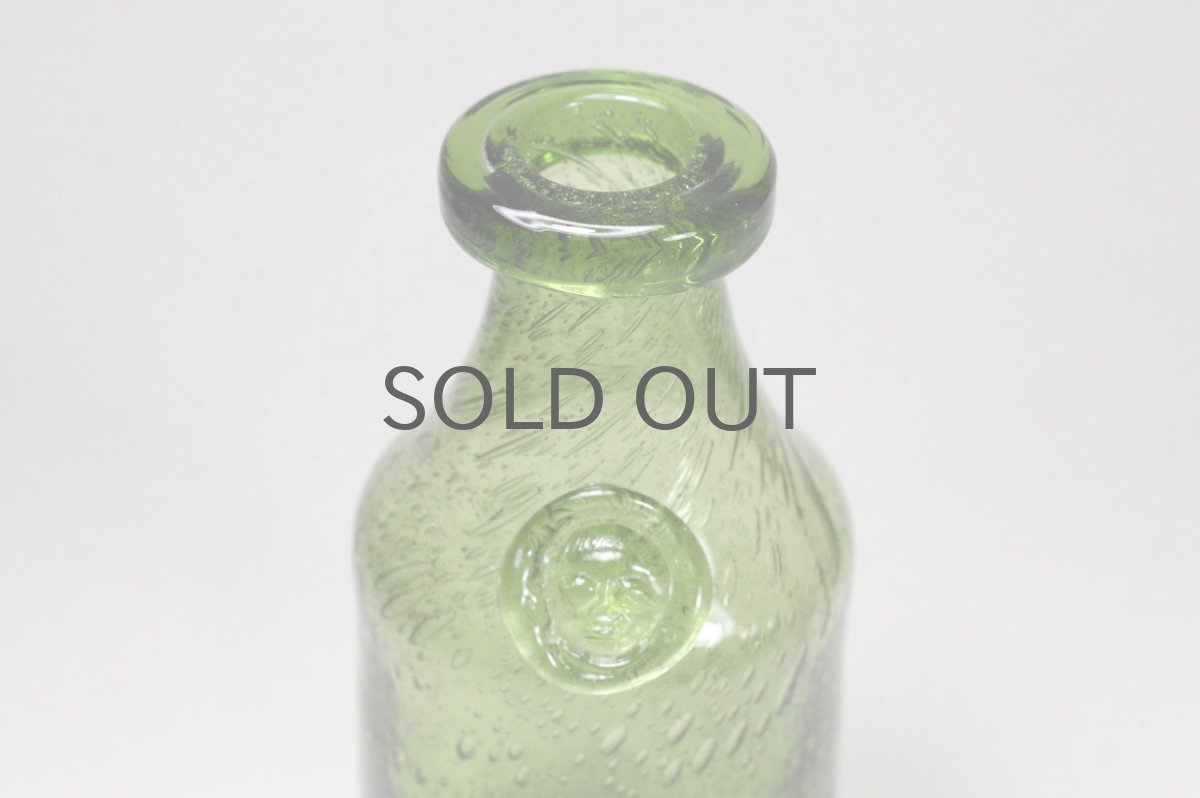 画像4: ErikHoglund/エリックホグラン/気泡入り/ボトル/オーナメント顔付き/グリーン (4)