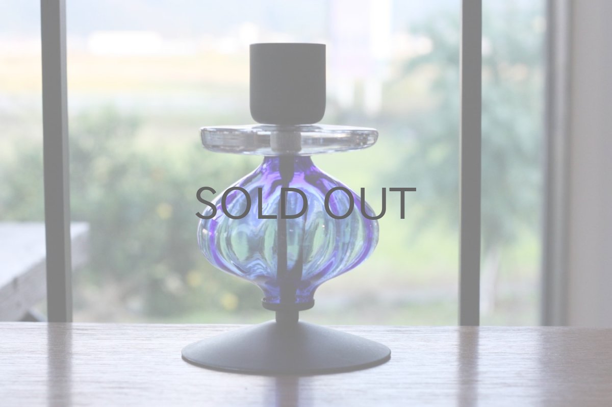 画像2: Erik Hoglund/エリックホグラン/BODA社製/ガラスキャンドルホルダー/ブルー/ Lサイズ (2)