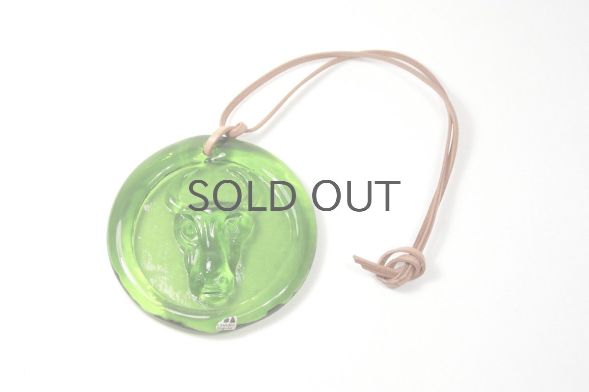 画像2: Erik Hoglund/エリックホグラン/ガラスオーナメント/グリーン/バッファロー (2)