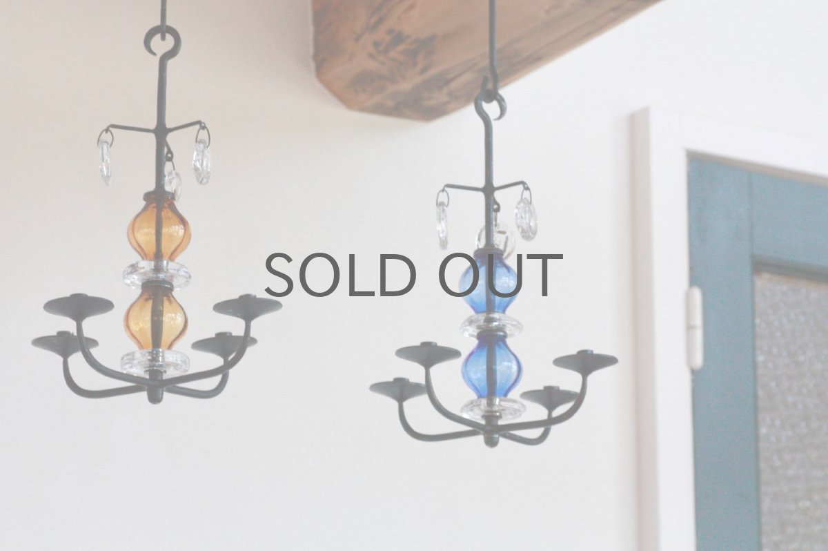 画像3: Erik Hoglund/エリックホグラン/BODA社製/キャンドルホルダー/シャンデリア/2連/アンバー (3)