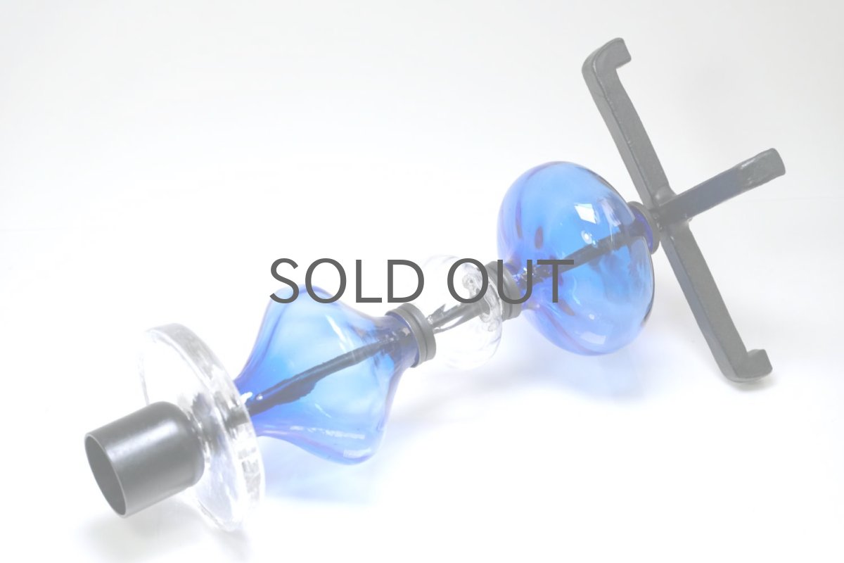 画像7: Erik Hoglund/エリックホグラン/ BODA社製/ガラスキャンドスタンド/ブルー3連 (7)