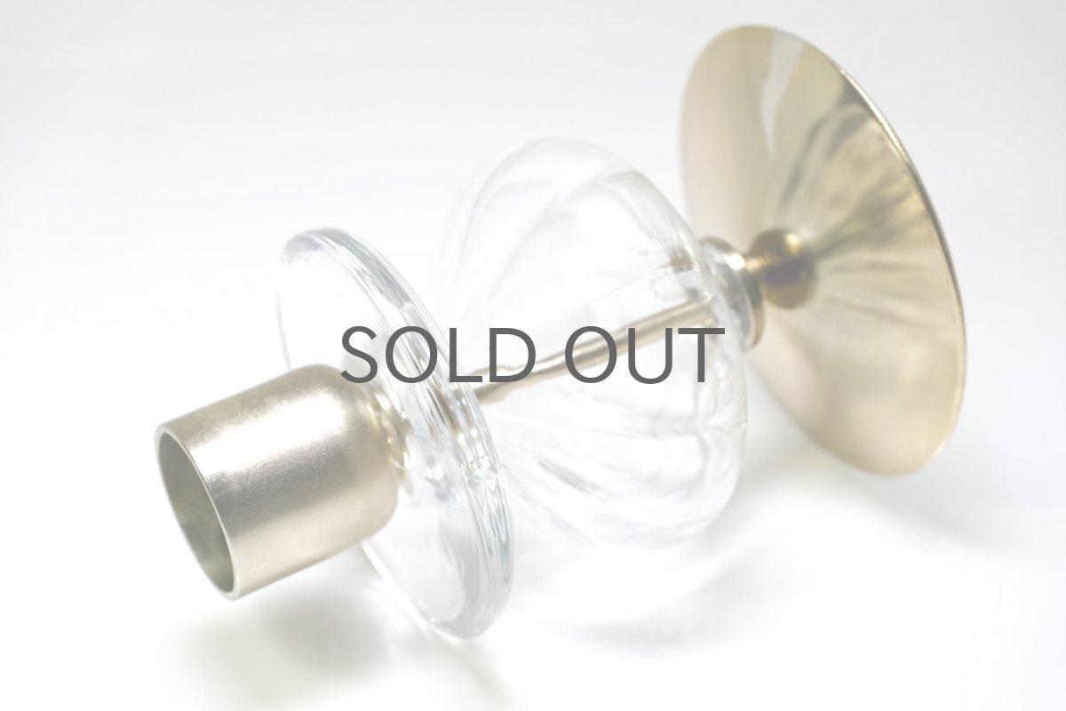 画像5: Erik Hoglund/エリックホグラン/BODA社製/ガラスキャンドルホルダー/クリア×ゴールド/ Lサイズ/No.2 (5)
