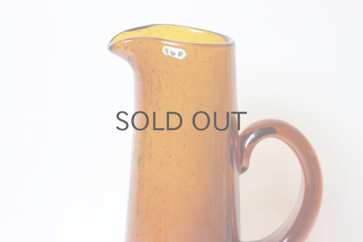 画像2: Erik Hoglund/エリックホグラン/ 気泡入り/ピッチャー/アンバー (2)