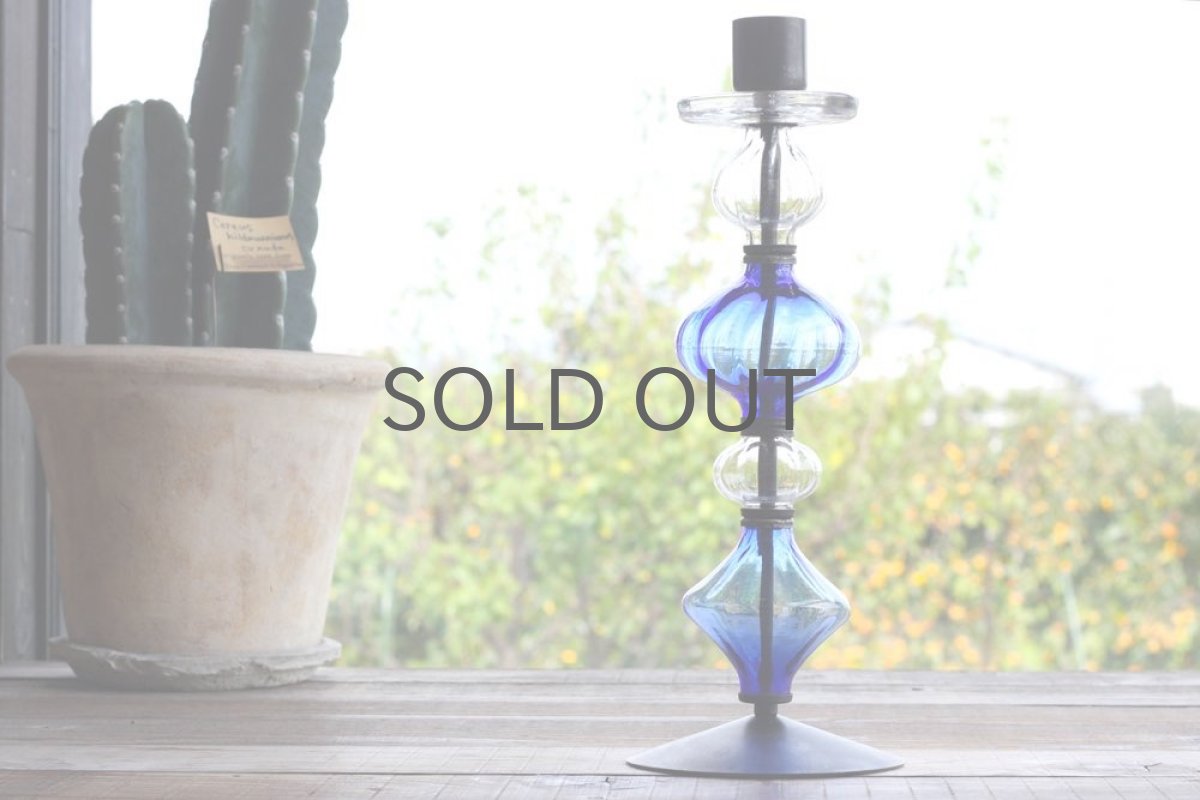 画像5: Erik Hoglund/エリックホグラン/ BODA社製/ガラスキャンドスタンド/ブルー４連 (5)