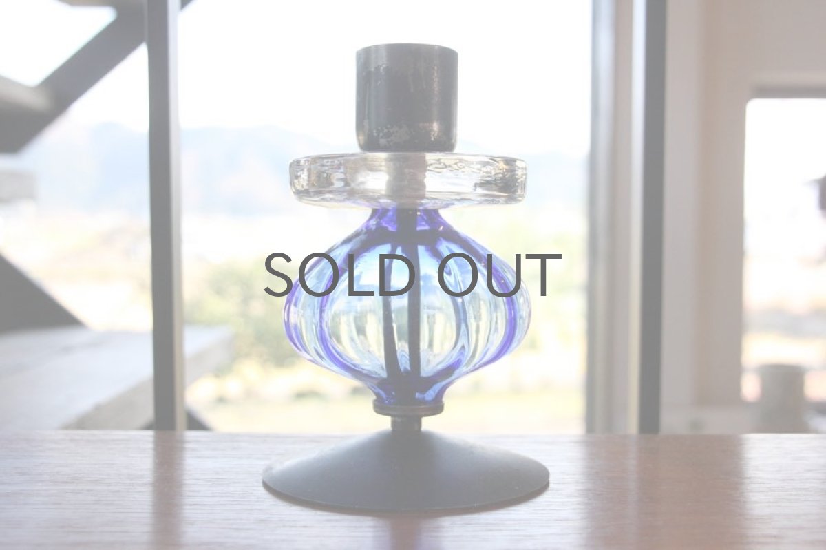 画像7: Erik Hoglund/エリックホグラン/BODA社製/ガラスキャンドルホルダー/ブルー/ Lサイズ (7)