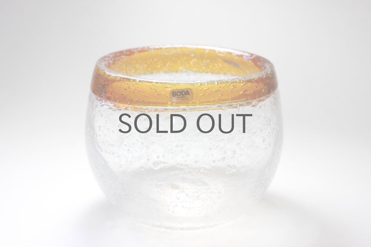 画像3: Erik Hoglund/エリックホグラン/気泡入り/ボウル/クリア&アンバー (3)