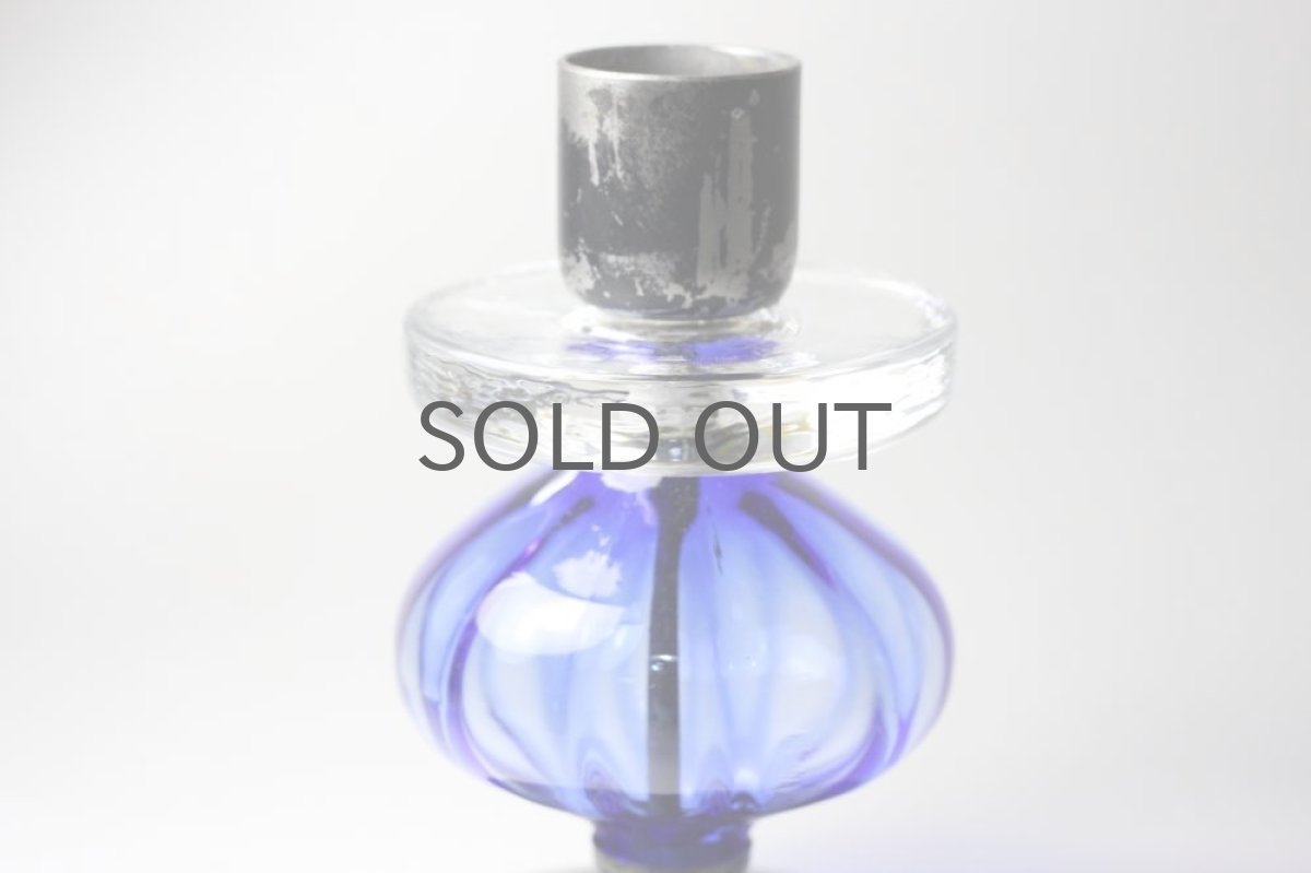 画像2: Erik Hoglund/エリックホグラン/BODA社製/ガラスキャンドルホルダー/ブルー/ Lサイズ (2)