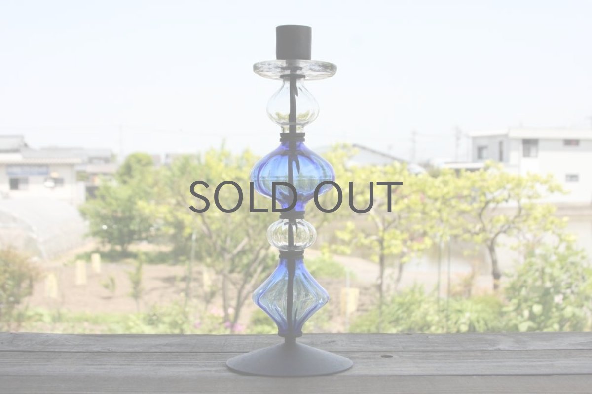 画像7: Erik Hoglund/エリックホグラン/ BODA社製/ガラスキャンドスタンド/ブルー４連 (7)