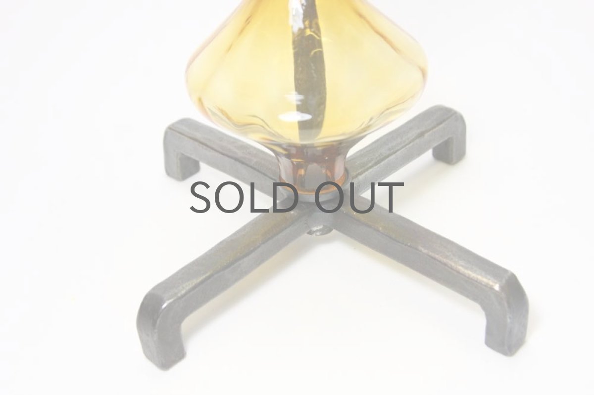 画像5: Erik Hoglund/エリックホグラン/ BODA社製/ガラスキャンドスタンド/アンバー4連 (5)