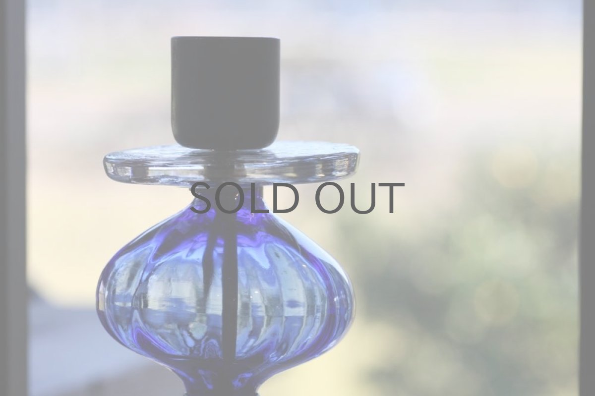 画像2: Erik Hoglund/エリックホグラン/BODA社製/ガラスキャンドルホルダー/ブルー/ Lサイズ (2)