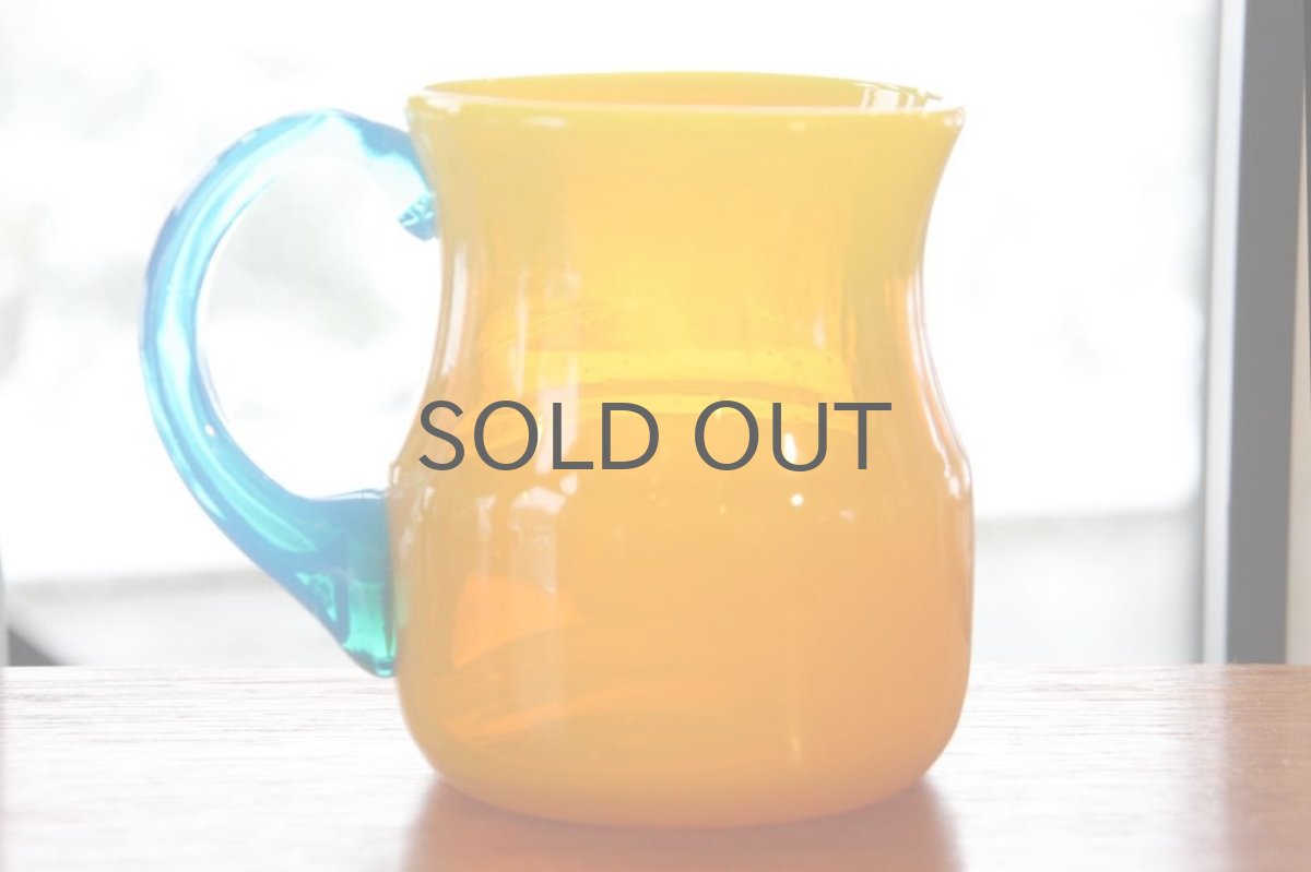 画像6: Erik Hoglund/エリックホグラン/ボトル/フラワーベース/半透明イエロー&セルリアンブルー (6)