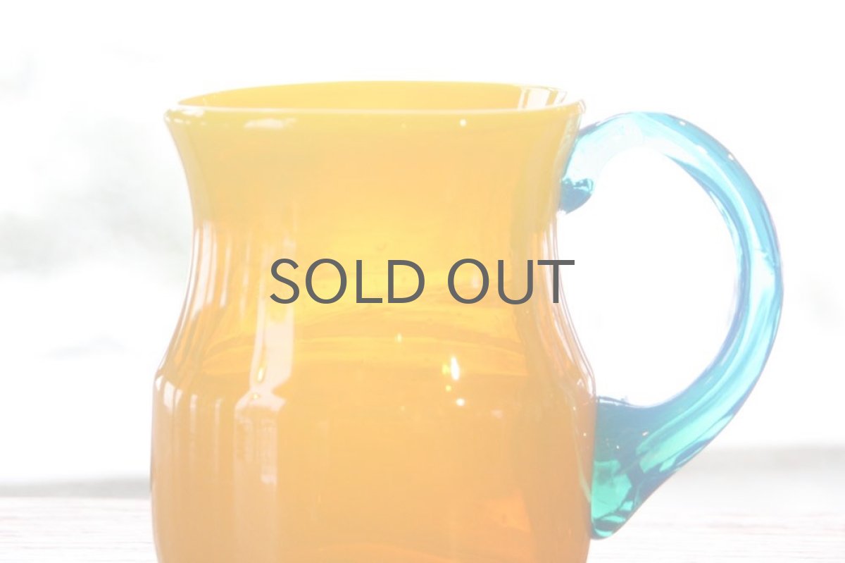 画像7: Erik Hoglund/エリックホグラン/ボトル/フラワーベース/半透明イエロー&セルリアンブルー (7)