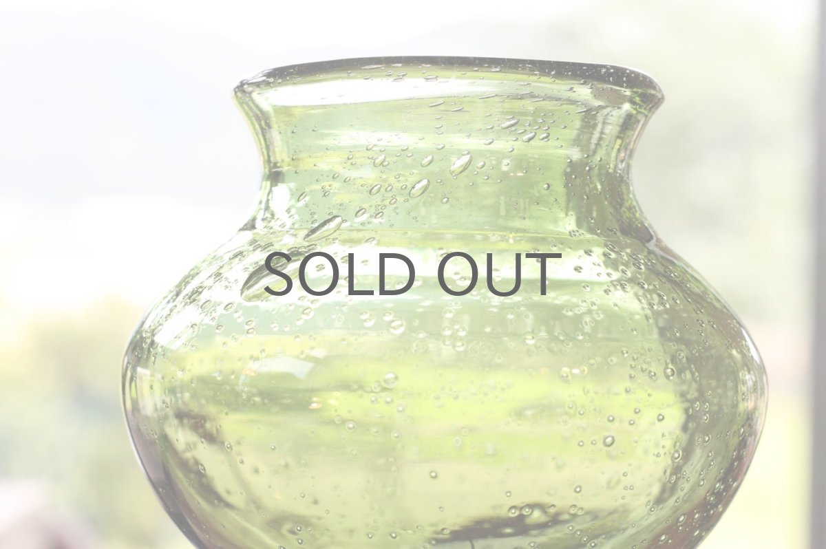 画像2: Erik Hoglund/エリックホグラン/ 気泡入り/ゴブレット/グリーン (2)